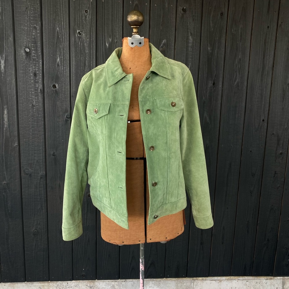 Green leather jacket